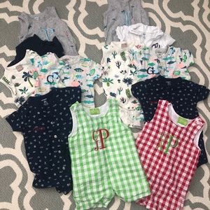 Monogrammed twin bundle! Cheap!